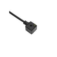 MENCOM SOLENOID VALVE CORDSET&lt;BR&gt;FORM A DIN 2+G 2M PVC BK, LED/FB DIODE, 10-50VAC/DC